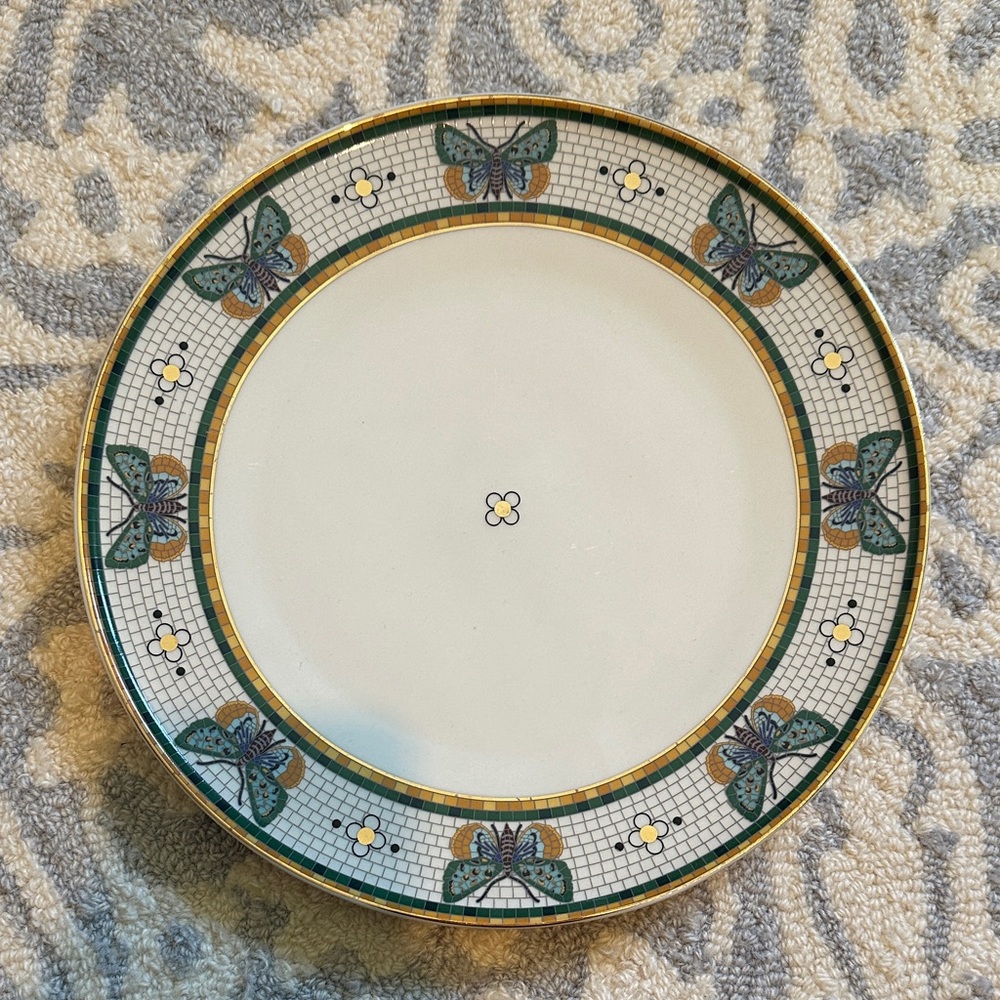 Anthropologie Elegant Butterfly Design Dinner Plate